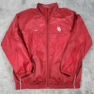 Vintage Oklahoma Sooners Jacket Mens‎ XL Red NCAA Football Nike Windbreaker